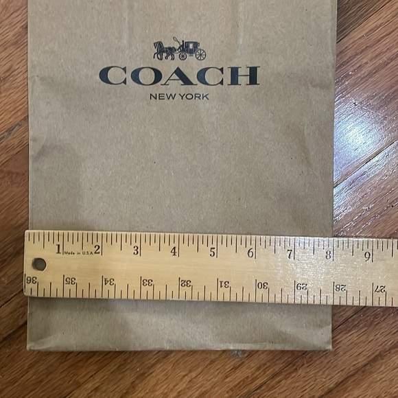 Coach White Dust Bag with Black Logo & Coach Brown Paper Bag - Picture 10 of 11